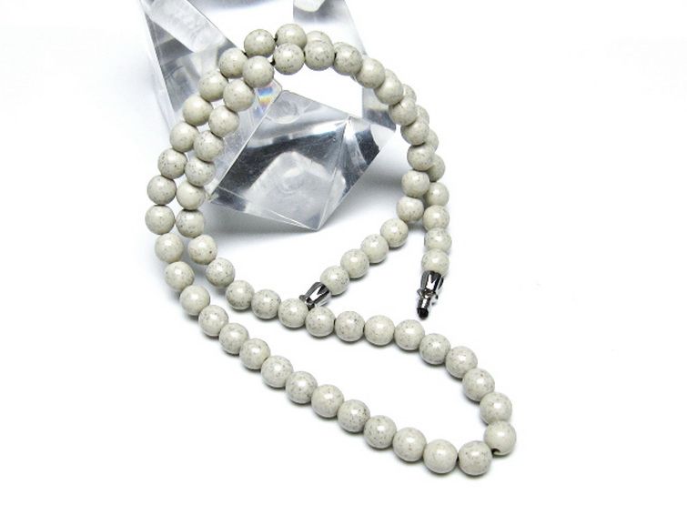 台湾産 北投石 天然ラジウム効果 ネックレス 6mm [t323-3093] 2枚目