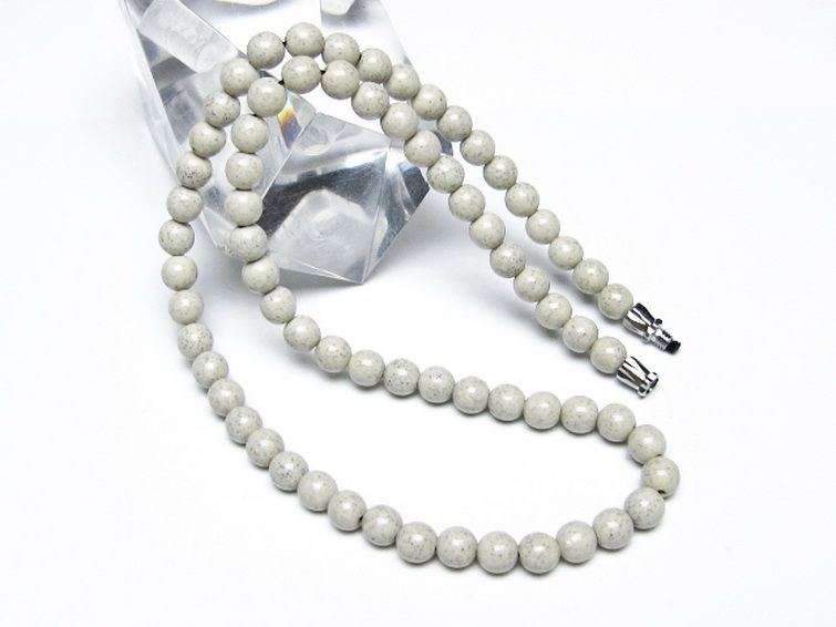 台湾産 北投石 天然ラジウム効果 ネックレス 6mm [t323-3096] 2枚目