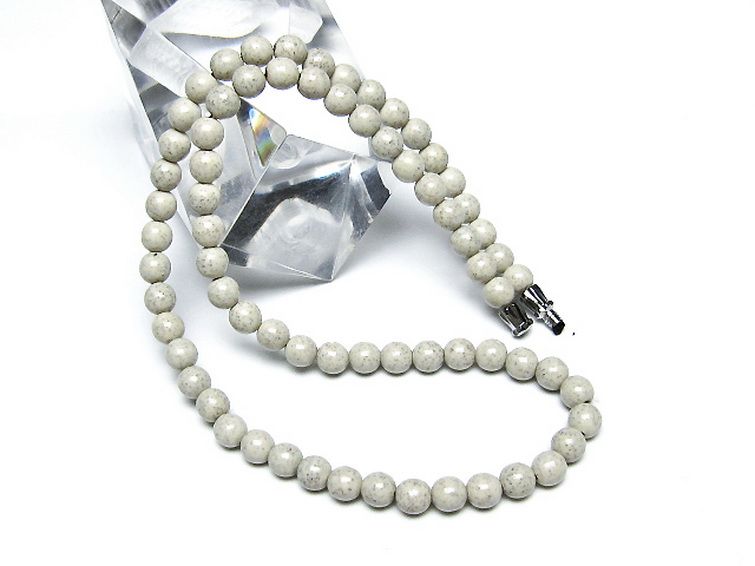 台湾産 北投石 天然ラジウム効果 ネックレス 6mm [t323-3104] 2枚目