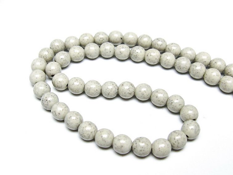 台湾産 北投石 天然ラジウム効果 ネックレス 6mm [t323-3104]