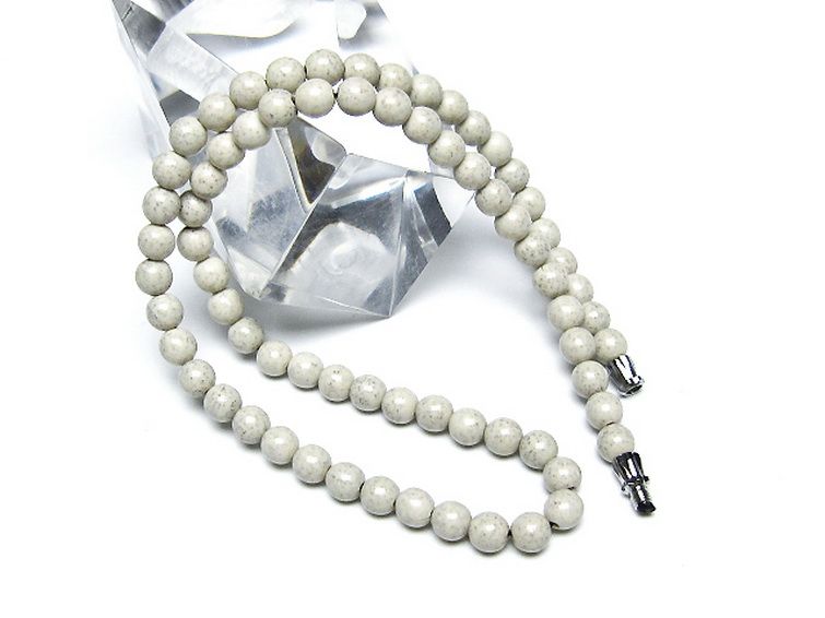 台湾産 北投石 天然ラジウム効果 ネックレス 6mm [t323-3117] 2枚目