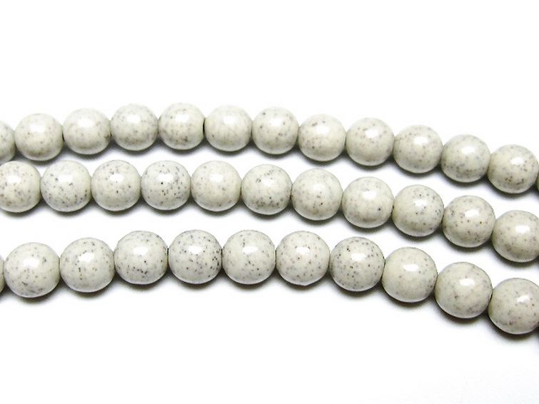 台湾産 北投石 天然ラジウム効果 ネックレス 6mm [t323-3128]