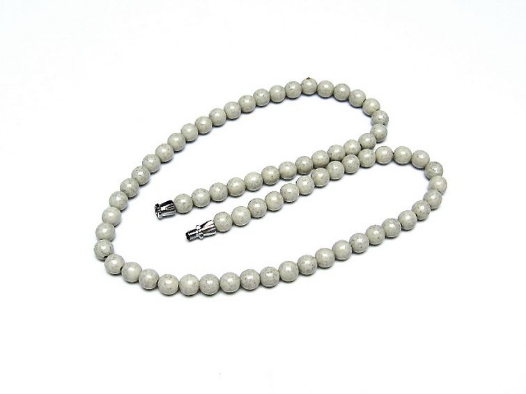 台湾産 北投石 天然ラジウム効果 ネックレス 6mm [t323-3131] 1枚目