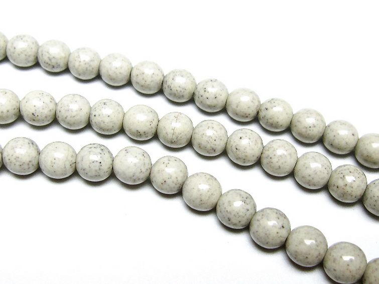 台湾産 北投石 天然ラジウム効果 ネックレス 6mm [t323-3132]