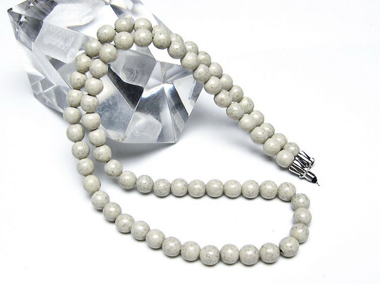 台湾産 北投石 天然ラジウム効果 ネックレス 6mm [t323-3136] 2枚目