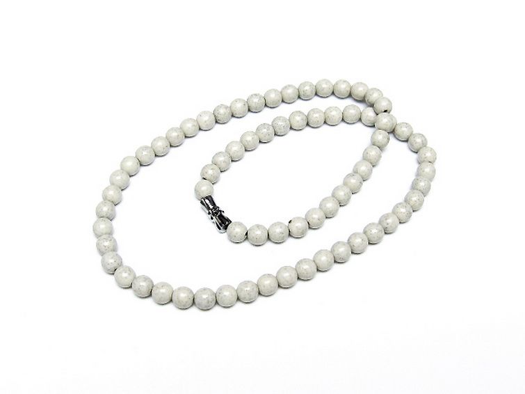 台湾産 北投石 天然ラジウム効果 ネックレス 6mm [t323-3161] 1枚目