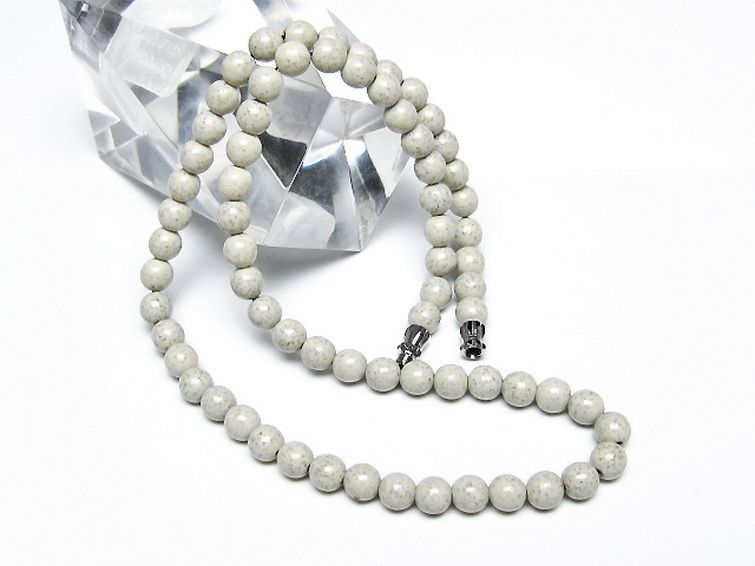 台湾産 北投石 天然ラジウム効果 ネックレス 6mm [t323-3168] 2枚目