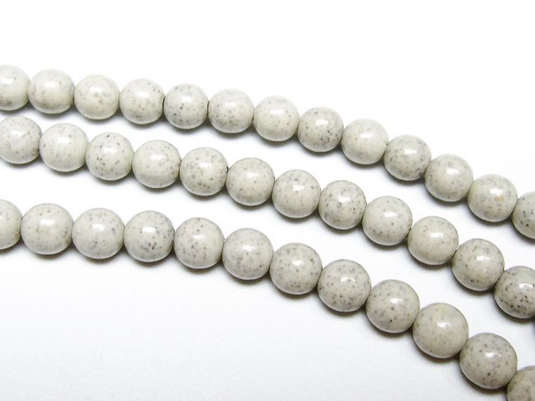 台湾産 北投石 天然ラジウム効果 ネックレス 6mm [t323-3168]