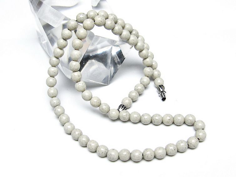 台湾産 北投石 天然ラジウム効果 ネックレス 6mm [t323-3173] 2枚目