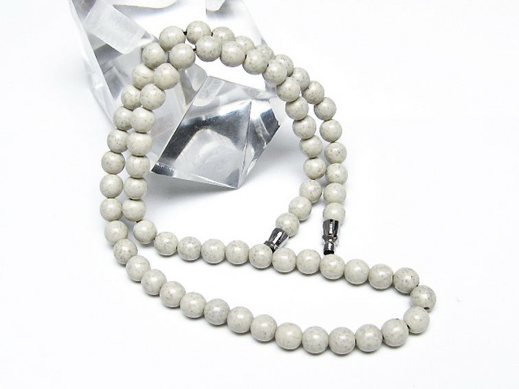 台湾産 北投石 天然ラジウム効果 ネックレス 6mm [t323-3176] 2枚目