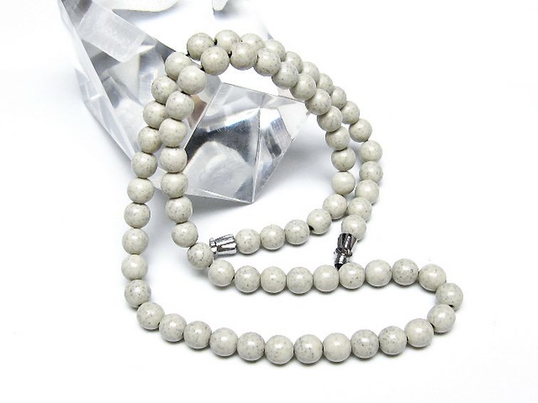 台湾産 北投石 天然ラジウム効果 ネックレス 6mm [t323-3185] 2枚目