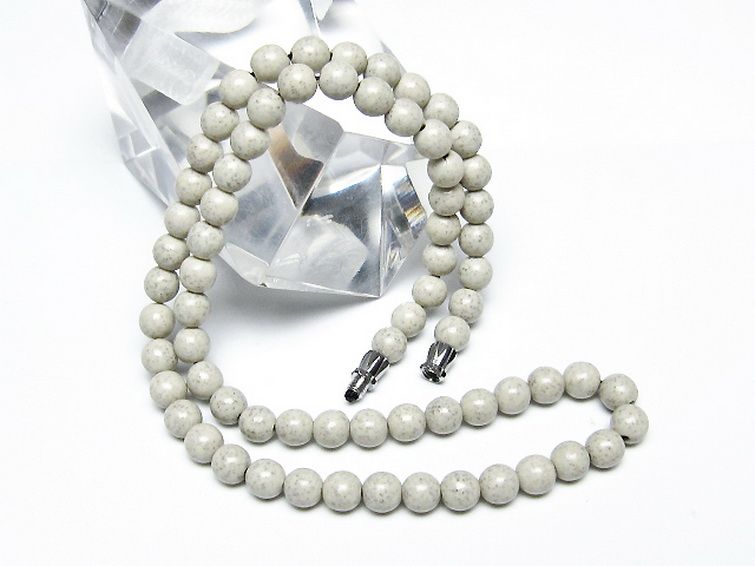 台湾産 北投石 天然ラジウム効果 ネックレス 6mm [t323-3187] 2枚目