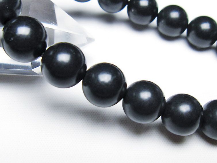 北海道上ノ国町産 ブラックシリカ ブレスレット 10mm [T325-5050] 3枚目