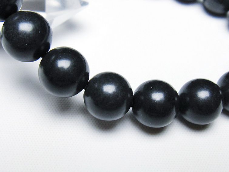 北海道上ノ国町産 ブラックシリカ ブレスレット 10mm [T325-5060] 3枚目