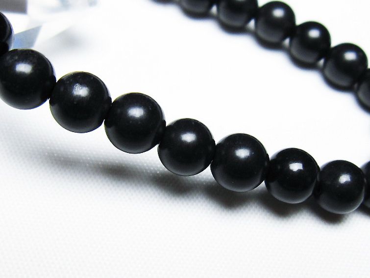 北海道上ノ国町産 ブラックシリカ ブレスレット 7mm [T325-5150] 3枚目