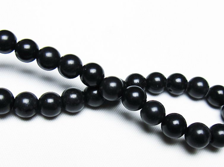北海道上ノ国町産 ブラックシリカ ブレスレット 7mm [T325-5156] 2枚目