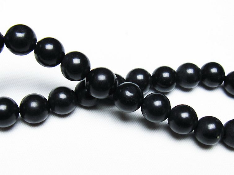 北海道上ノ国町産 ブラックシリカ ブレスレット 8mm [T325-5191] 2枚目