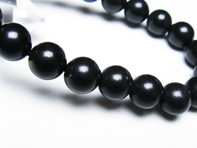 北海道上ノ国町産 ブラックシリカ ブレスレット 10mm [T325-5200] 3枚目