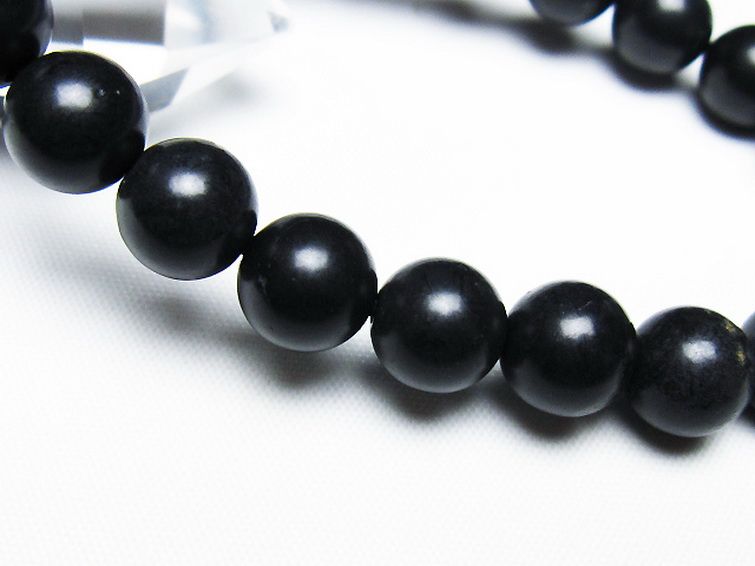北海道上ノ国町産 ブラックシリカ ブレスレット 10mm [T325-5203] 3枚目