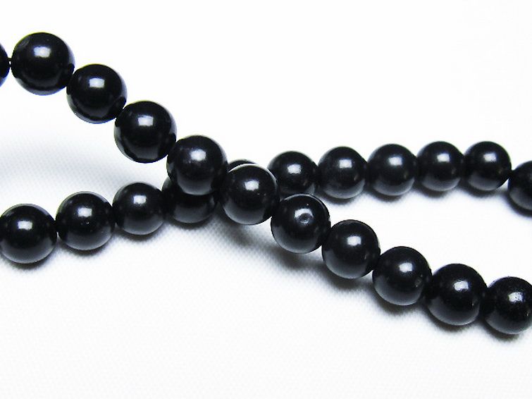 北海道上ノ国町産 ブラックシリカ ブレスレット 7mm [t325-5302] 2枚目