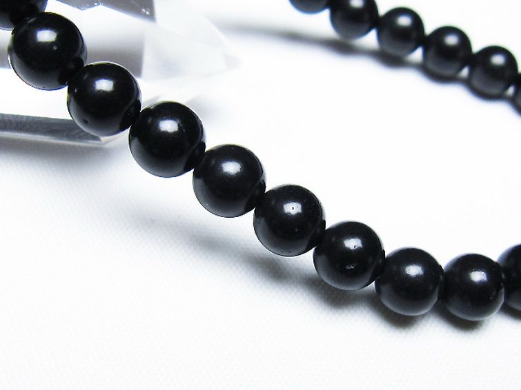 北海道上ノ国町産 ブラックシリカ ブレスレット 7mm [t325-5302] 3枚目
