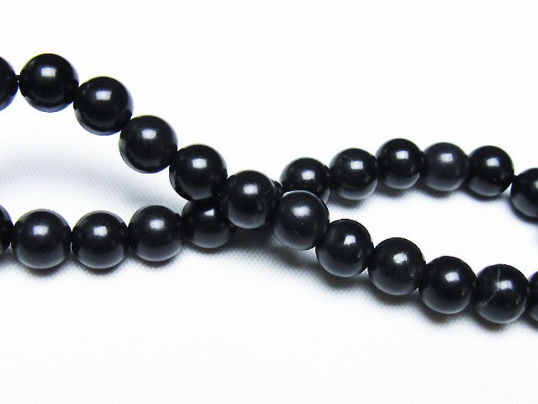 北海道上ノ国町産 ブラックシリカ ブレスレット 7mm [t325-5304] 2枚目