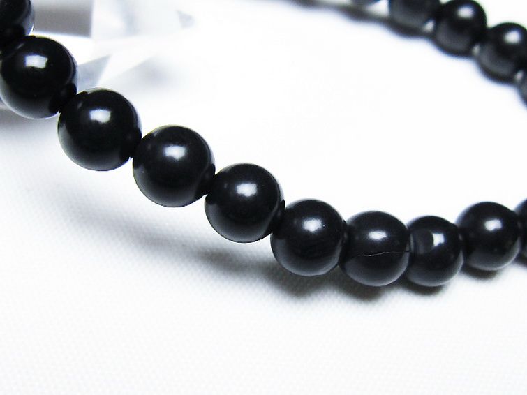北海道上ノ国町産 ブラックシリカ ブレスレット 7mm [t325-5304] 3枚目