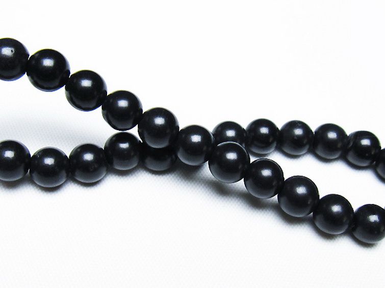 北海道上ノ国町産 ブラックシリカ ブレスレット 7mm [t325-5306] 2枚目