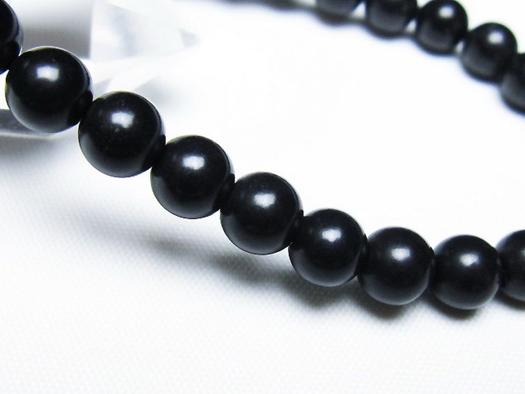 北海道上ノ国町産 ブラックシリカ ブレスレット 7mm [t325-5306] 3枚目