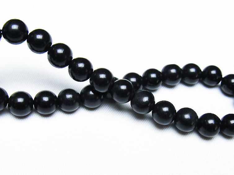 北海道上ノ国町産 ブラックシリカ ブレスレット 7mm [t325-5309] 2枚目