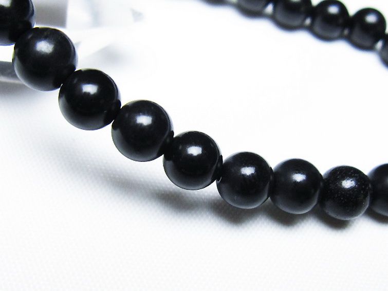 北海道上ノ国町産 ブラックシリカ ブレスレット 7mm [t325-5312] 3枚目
