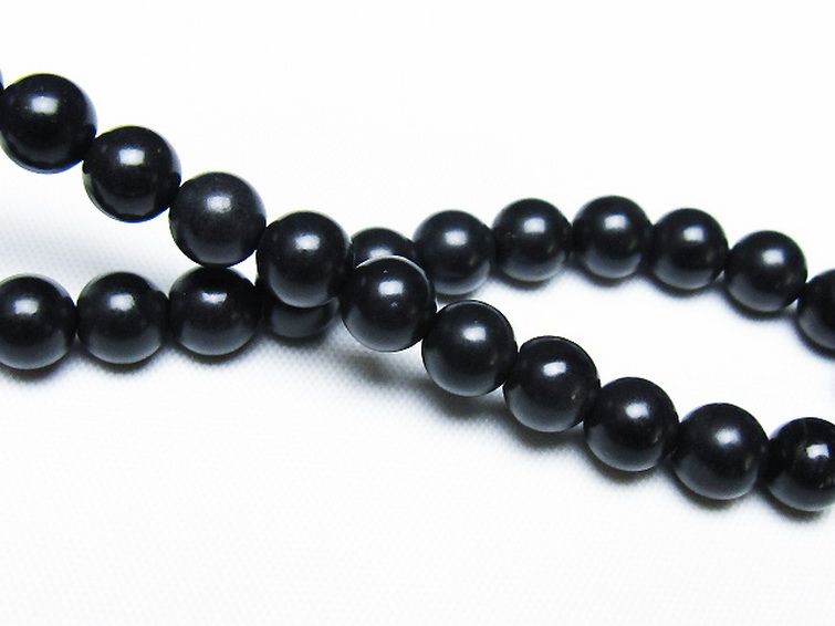 北海道上ノ国町産 ブラックシリカ ブレスレット 7mm [t325-5317] 2枚目