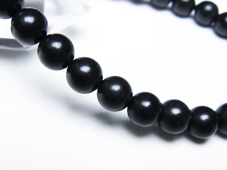 北海道上ノ国町産 ブラックシリカ ブレスレット 7mm [t325-5317] 3枚目
