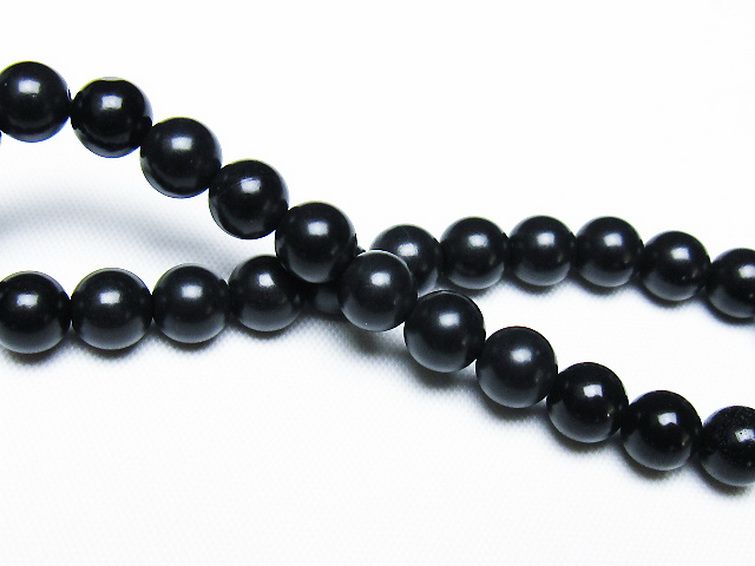 北海道上ノ国町産 ブラックシリカ ブレスレット 7mm [t325-5318] 2枚目