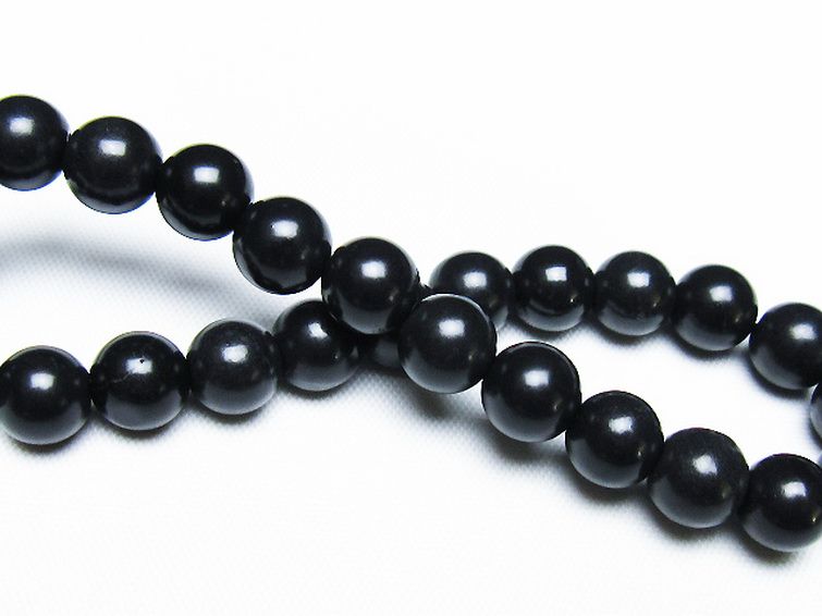 北海道上ノ国町産 ブラックシリカ ブレスレット 8mm [t325-5326] 2枚目