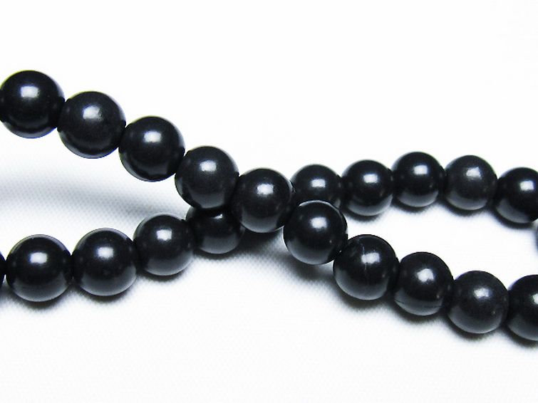 北海道上ノ国町産 ブラックシリカ ブレスレット 8mm [t325-5332] 2枚目