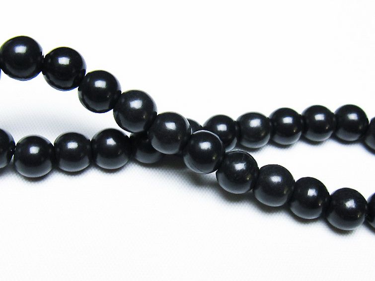 北海道上ノ国町産 ブラックシリカ ブレスレット 8mm [t325-5344] 2枚目