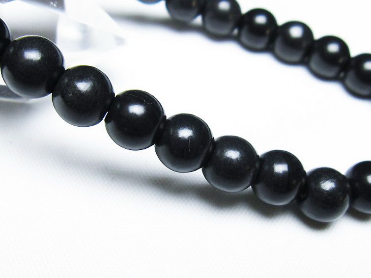 北海道上ノ国町産 ブラックシリカ ブレスレット 8mm [t325-5344] 3枚目
