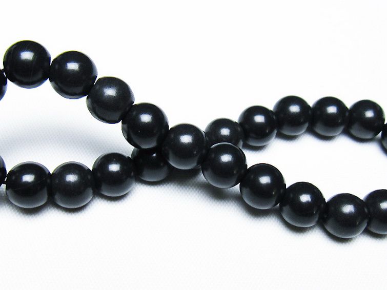 北海道上ノ国町産 ブラックシリカ ブレスレット 8mm [t325-5349] 2枚目