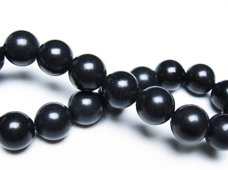 北海道上ノ国町産 ブラックシリカ ブレスレット 10mm [t325-5367] 2枚目