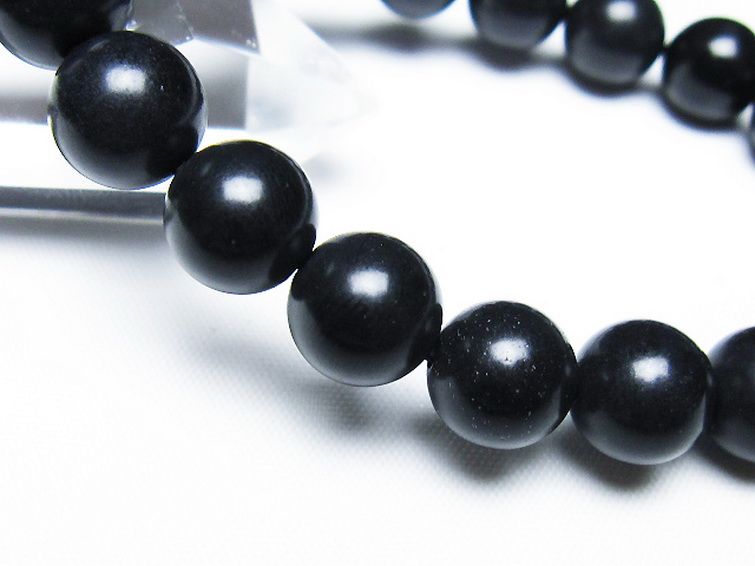 北海道上ノ国町産 ブラックシリカ ブレスレット 10mm [t325-5367] 3枚目