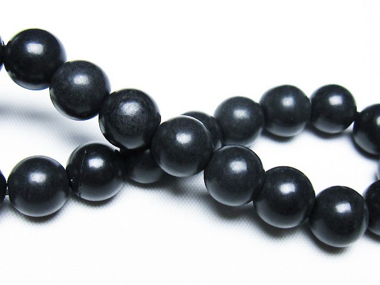 北海道上ノ国町産 ブラックシリカ ブレスレット 10mm [t325-5374] 2枚目