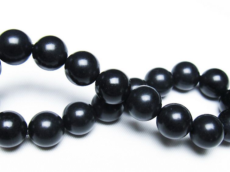 北海道上ノ国町産 ブラックシリカ ブレスレット 10mm [t325-5381] 2枚目