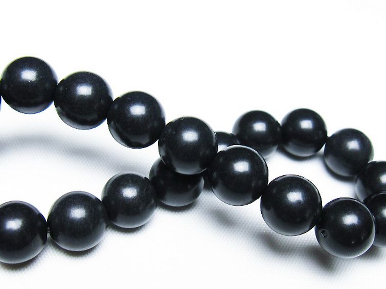 北海道上ノ国町産 ブラックシリカ ブレスレット 10mm [t325-5387] 2枚目