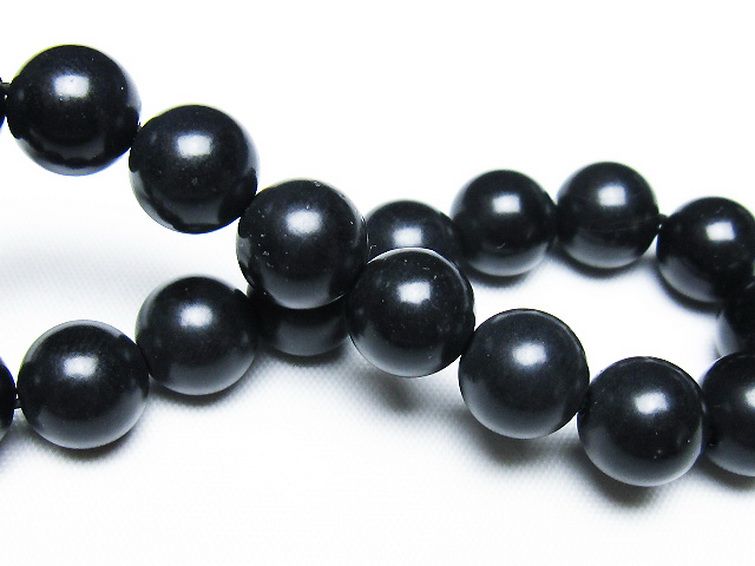 北海道上ノ国町産 ブラックシリカ ブレスレット 10mm [t325-5388] 2枚目