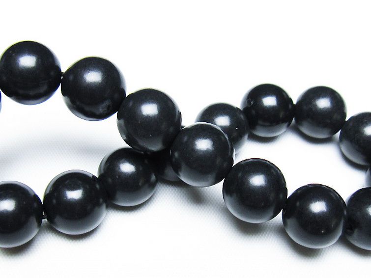 北海道上ノ国町産 ブラックシリカ ブレスレット 12mm [t325-5405] 2枚目