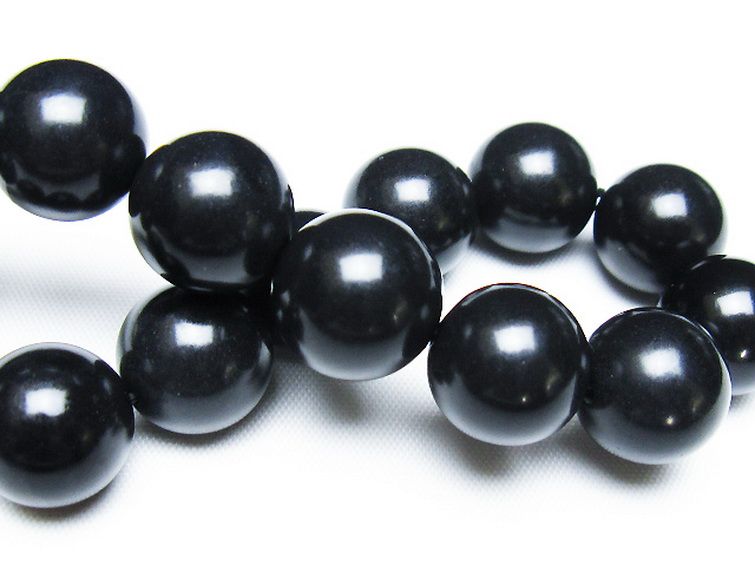 北海道上ノ国町産 ブラックシリカ ブレスレット 14mm [t325-5450] 2枚目