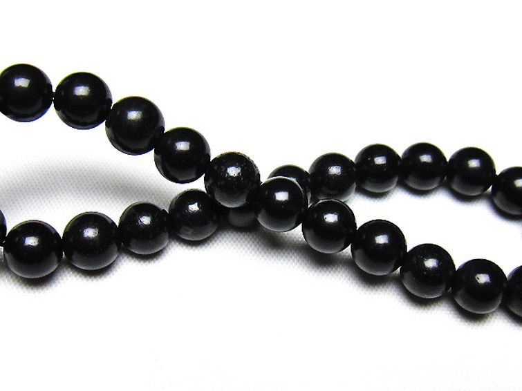 北海道上ノ国町産 ブラックシリカ ブレスレット 7mm [t325-5473] 2枚目