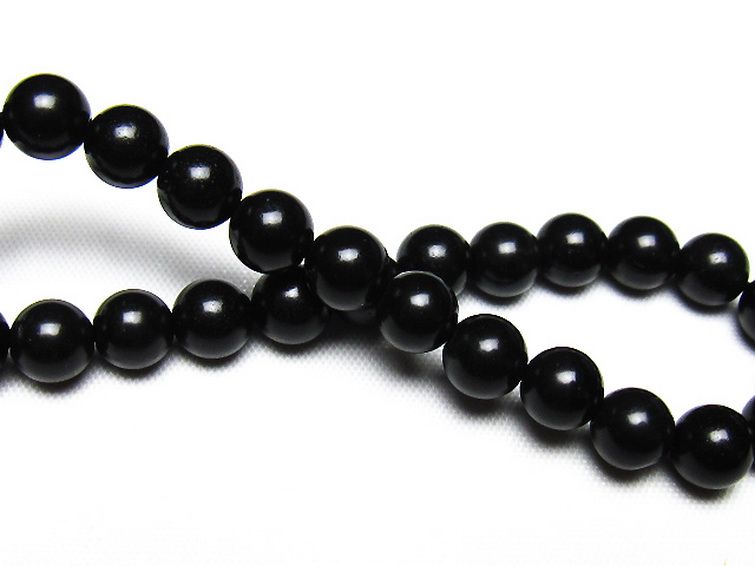 北海道上ノ国町産 ブラックシリカ ブレスレット 7mm [t325-5487] 2枚目