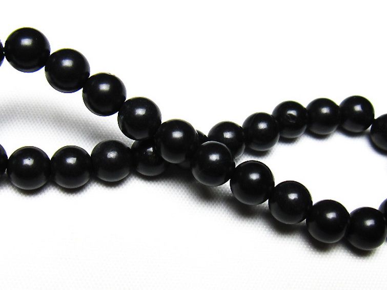 北海道上ノ国町産 ブラックシリカ ブレスレット 7mm [t325-5493] 2枚目